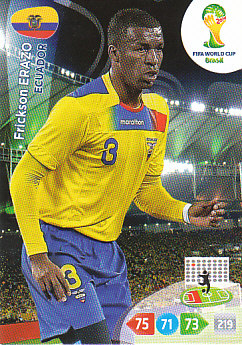 Frickson Erazo Ecuador Panini 2014 World Cup #121